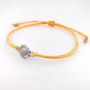 Vintage Schmuck Mode Sonnenblume Wunsch Armband gewachs ten Faden Sonnenblume Charme Surfen Armband für Frauen Männer Sommer Freundschaft - Product Image 2