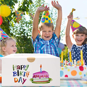 Caja de Pastel de Papel Blanco Reciclable Personalizable de Grado Alimenticio con Laminado Mate y Grabado en Relieve para Exhibición de Pastelería de Lujo - Product Image 1