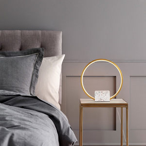 Lámpara de Mesa de Mármol de Estilo Nórdico Postmoderno, Diseño Europeo, Creativa, Minimalista, para Dormitorio, Funciona con Batería - Product Image 4