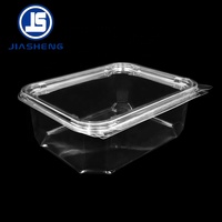 Conteneur à salade en plastique PET transparent de qualité alimentaire, personnalisable avec logo, pour fruits et légumes, vente en gros
