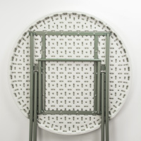 Table de bar pliante en plastique de 32 pouces, ronde, de 42 pouces de haut, pour bistro, fête, événement, banquet, vente en gros