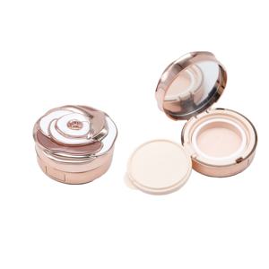 Nouveau design étui à coussin d'air haut fleur rose rond étui à coussin d'air rose pour étui à cosmétiques - Product Image 2