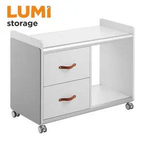 MCT01-03 Mobile Office Storage Trolley Filing Cabinet Workspace Organizer File Cabinet with Drawers