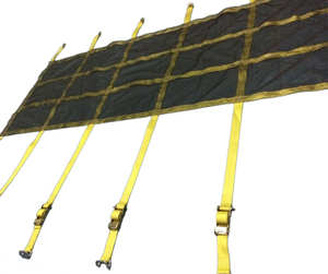 Correas de red de carga con malla para camionetas, remolques, vehículos, redes con ganchos ajustables, amarres - Product Image 2