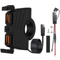 Port USB de moto anti-poussière anti-pluie pour vélo de moto 12V à 24V