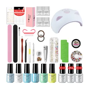 Vente en gros label privé kit d'ongles kit professionnel de vernis à ongles en gel kit de vernis à ongles en gel UV avec outils de manucure