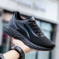 Baskets basses en maille à lacets pour hommes, tendance, semelle souple, respirantes, décontractées, pour la course et le sport