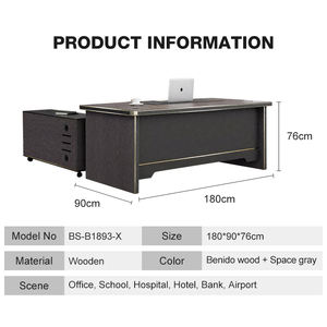 Oficina Muebles de lujo Mesa Boss Room Mesa Muebles de diseño de madera moderno Hogar Ejecutivo en forma de L CEO <span class=keywords><strong>Escritorio</strong></span> de oficina ejecutiva - Product Image 2