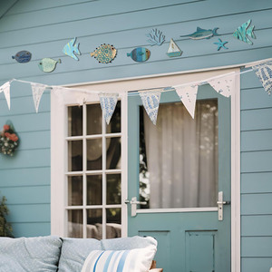 Dấu hiệu bằng gỗ cá tường nghệ thuật hải lý trang trí tường với mô hình khác nhau treo điêu khắc nhà đại dương phòng tắm phòng ngủ trang trí - Product Image 3