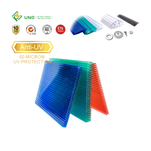 Tùy Chỉnh 4Mm 6Mm Độ Dày Nhà Kính Skylight Lợp Đôi Tường <span class=keywords><strong>Polycarbonate</strong></span> Trong Suốt Tấm Rỗng - Product Image 2