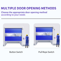 Puerta Corredera de PVC de Alta Velocidad, Aislante de Viento y Calor, Diseño Moderno para Uso en Exteriores, Personalizable con Ventanas