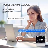 Haut-parleur robot intelligent IA, écran tactile de bureau, réveil Bluetooth, compagnon vocal IA pour enfants et étudiants, lecteur audio