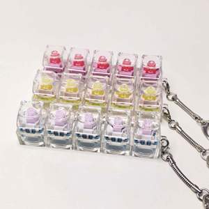 Factory Cute Transparent <b>Keyboard</b> Keychain, LED Press Button Bag Charm, Portable School Backpack & Purse Accessory for Teens - Product Image 1
