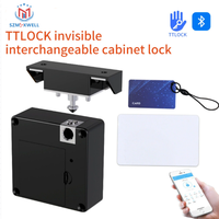 Serrure intelligente pour tiroir et armoire, électronique, RFID 13,56 MHz, déverrouillage par carte IC, serrure intelligente sans clé, capteur, stockage en nuage pour porte en bois