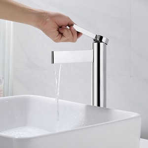 Robinet de lavabo monocommande moderne chromé à économie <span class=keywords><strong>d</strong></span>'<span class=keywords><strong>eau</strong></span>, à poser sur le comptoir, <span class=keywords><strong>eau</strong></span> chaude et froide, haute qualité, vente chaude - Product Image 4
