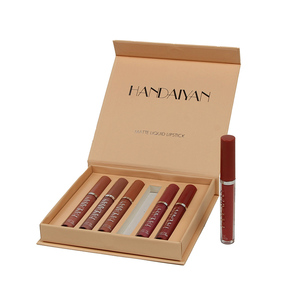 Caja de regalo de lápiz labial mate elegante personalizada Caja de papel con imán de lujo con inserción Impresión de logotipo anticaída - Product Image 4