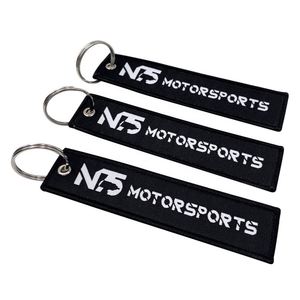 Personalized Tag <b>Custom</b> Cheap Fabric Woven Chain <b>Key</b> <b>Ring</b> - Product Image 2