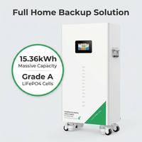 Batterie solaire hybride Split Grid 8000 cycles 15,36 kWh 51,2 V (300 Ah) Bluetooth LiFePO4 avec RS485 CAN en parallèle
