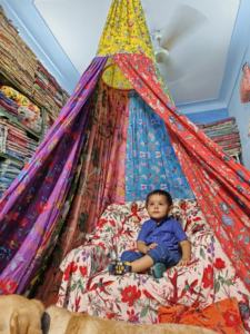 Cotton Garden <b>Canopy</b> Multi-Printed Decorative Hanging <b>Tent</b> for Outdoor Living Backyard Patio Shade Shelter - Product Image 3