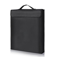 Sac de documents ignifuge personnalisé grande capacité fermetures à glissière en métal Velcro et serrure à combinaison sac de documents ignifuge avec passeport argent comptant