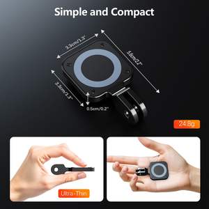 Base magnétique à dégagement rapide Amazear pour Insta360 GO Ultra, adaptateur en alliage d'aluminium avec filetage 1/4\" pour trépied et perche à selfie - Product Image 6