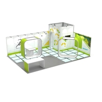 Stand d'exposition double étage 10x20 pour bijoux, TIANYU Canton Fair Modular Flooring Trade Show