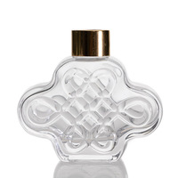 Bouteilles de diffuseur en verre spécial noeud chinois bouteille de diffuseur d'arôme de roseau clair de haute qualité pour la décoration intérieure