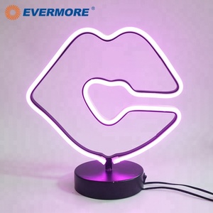 Alto brillo <span class=keywords><strong>de</strong></span> personalización <span class=keywords><strong>de</strong></span> fábrica directamente venta <span class=keywords><strong>siempre</strong></span> decoraciones <span class=keywords><strong>de</strong></span> <span class=keywords><strong>los</strong></span> labios <span class=keywords><strong>de</strong></span> luz <span class=keywords><strong>de</strong></span> neón - Product Image 1