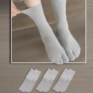 Juego de 3 Pares de Calcetines Tabi Transpirables por Encima de la Rodilla con Estampado para <span class=keywords><strong>Mujer</strong></span> [Elija 5 Tipos <span class=keywords><strong>X</strong></span> Resistentes al Olor <span class=keywords><strong>X</strong></span> Antibacterianos] - Product Image 1