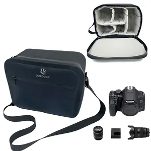 Wholesale Custom Logo Digital Gear Camera Shoulder Bags Detachable Divider Compartment Waterproof Travel Hiking Camera Bag