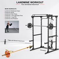 Rack de Potencia Multifuncional para Gimnasio en Casa, Rack de Sentadillas, Rack de Gimnasio con Accesorios Completos