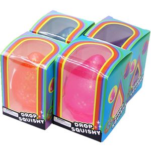 Juguetes Blandos con Forma de Gota de Agua Coloridos con Purpurina, Juguetes Sensoriales Antiestrés para Niños, Regalo - Product Image 4