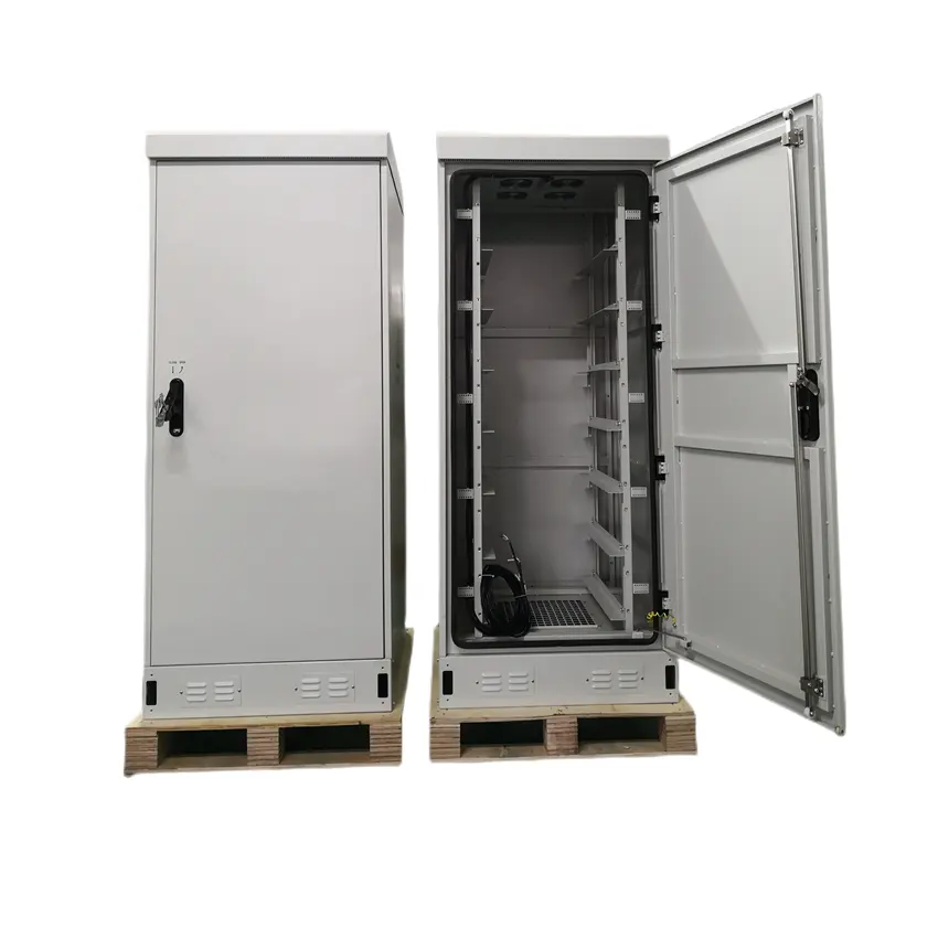 Network telecom outdoor power supply cabinet with air conditioner msan pole mount outdoor telecom 12V 48V battery cabinet