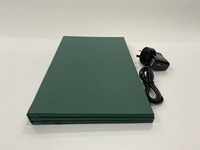 Couverture de livre de menu led à personnaliser avec logo lychee A5, taille 5.5x8.5 pouces, 3 panneaux, 4 pages illuminées