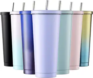 24 Pcs Straw Cover Cap for Stanley Cup Reusable Straw Tips Lids