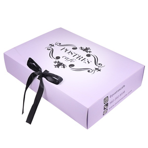 Top bán tùy chỉnh lớn ánh sáng màu tím Khăn lụa đóng gói <span class=keywords><strong>artpaper</strong></span> phong bì hộp cho bao bì - Product Image 1