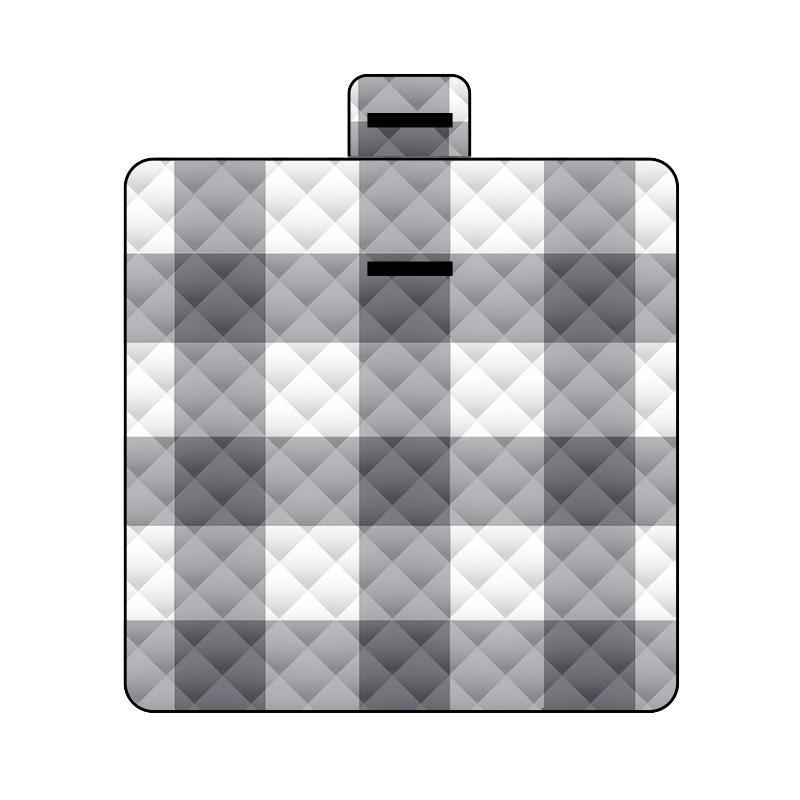 Large Gray and White Plaid