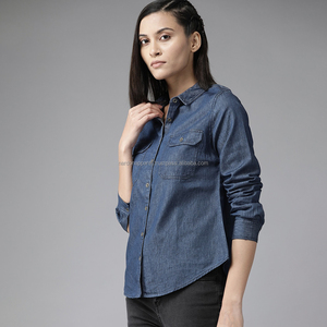 Nardon Apparel 2025 Offre Spéciale Tendance Nouvelle chemise en jean régulière et élégante pour femme - Product Image 3