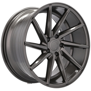 หน้าปัดเครื่องสีเทา19X8.5นิ้วสำหรับรถยนต์นั่งส่วนบุคคลขอบล้อแม็ก5X112สำหรับ <span class=keywords><strong>AUDI</strong></span> <span class=keywords><strong>A5</strong></span> S5 B8 B9 A6 A7 Q2 Q3 Q5สำหรับ <span class=keywords><strong>Vossen</strong></span> - Product Image 4