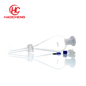 กรวยน้ำแบบแยกแก้วบอโรซิลิเกต1000มล. พร้อมข้อต่อเครื่องชั่ง24/29ปาก PP และจุกแก้วสำหรับสารเคมี - Product Image 6