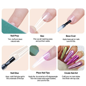 48 pièces Autocollants pour ongles courts forme cercueil, design talon haut, capsules artificielles à presser, faux ongles, patchs, produits pour ongles en gros - Product Image 2