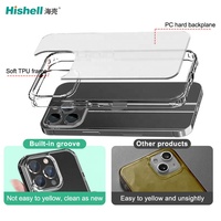 PC TPU clair Transparent antichoc Anti-chute caméra protecteur Mobile housse de téléphone portable avec magnétique pour iPhone 15 Pro Max