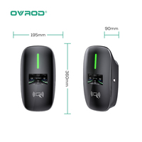 Station de recharge murale pour véhicules électriques Ovrod 7 kW GBT monophasée, chargeur mural rapide avec écran LED