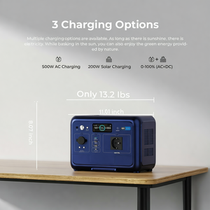 [Overseas Warehouse] Silent 800W UPS Powerstation LiFePO4 Battery 512Wh Powerbank Portable Power Station <b>Solar</b> Generator - Product Image 2