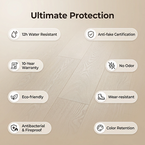 Pavimento in Legno Ingegnerizzato Multistrato in Rovere Bianco, Direttamente dalla Fabbrica Cinese, Pavimento in Legno Duro Stabile per Ristrutturazioni Immobiliari su Larga Scala - Product Image 2