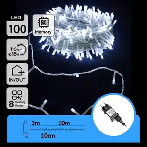 Guirnalda de luces LED planas de bajo voltaje, 10m, color blanco frío, ideal para decorar espacios y eventos con iluminación. - Product Image 3