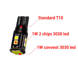 T10 12 smd 3030 led convext MÉLANGE plat 1W puces 80MA W5W 168 Ampoule D'intérieur de voiture Lumière de Carte Automobiles Côté <span class=keywords><strong>Sigal</strong></span> Lumières - Product Image 4