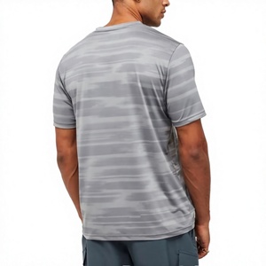 เสื้อยืดกีฬาผู้ชาย OEM ODM รับทำโลโก้ ผ้าคอตตอน 100% หนัก 260GSM คุณภาพสูง ระบายอากาศได้ดี แห้งเร็ว เหมาะสำหรับออกกำลังกายที่ยิม - Product Image 3