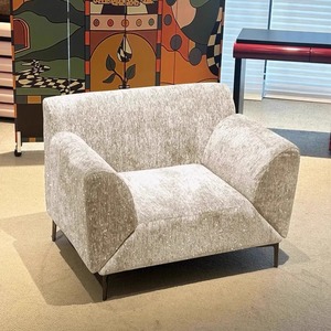 Italian Minimalist Casual <b>Sofa</b> Chair Designer Style Swivel Armrests Vintage Fabric Single Seat Living Room Chair - Product Image 4