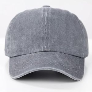 Gorra de béisbol de algodón lavado desgastado al por mayor, estilo vintage sin estructura, tipo Dad Hat, con logotipo bordado personalizado, color sólido, base lisa. - Product Image 5